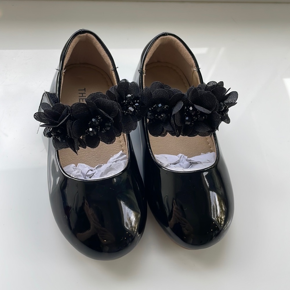 Thee Bron Flower Patent Mary Jane Ballet Shoes